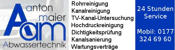 Abwassertechnik Anton Maier (Rohrreinigung, Kanalreinigung, ...)